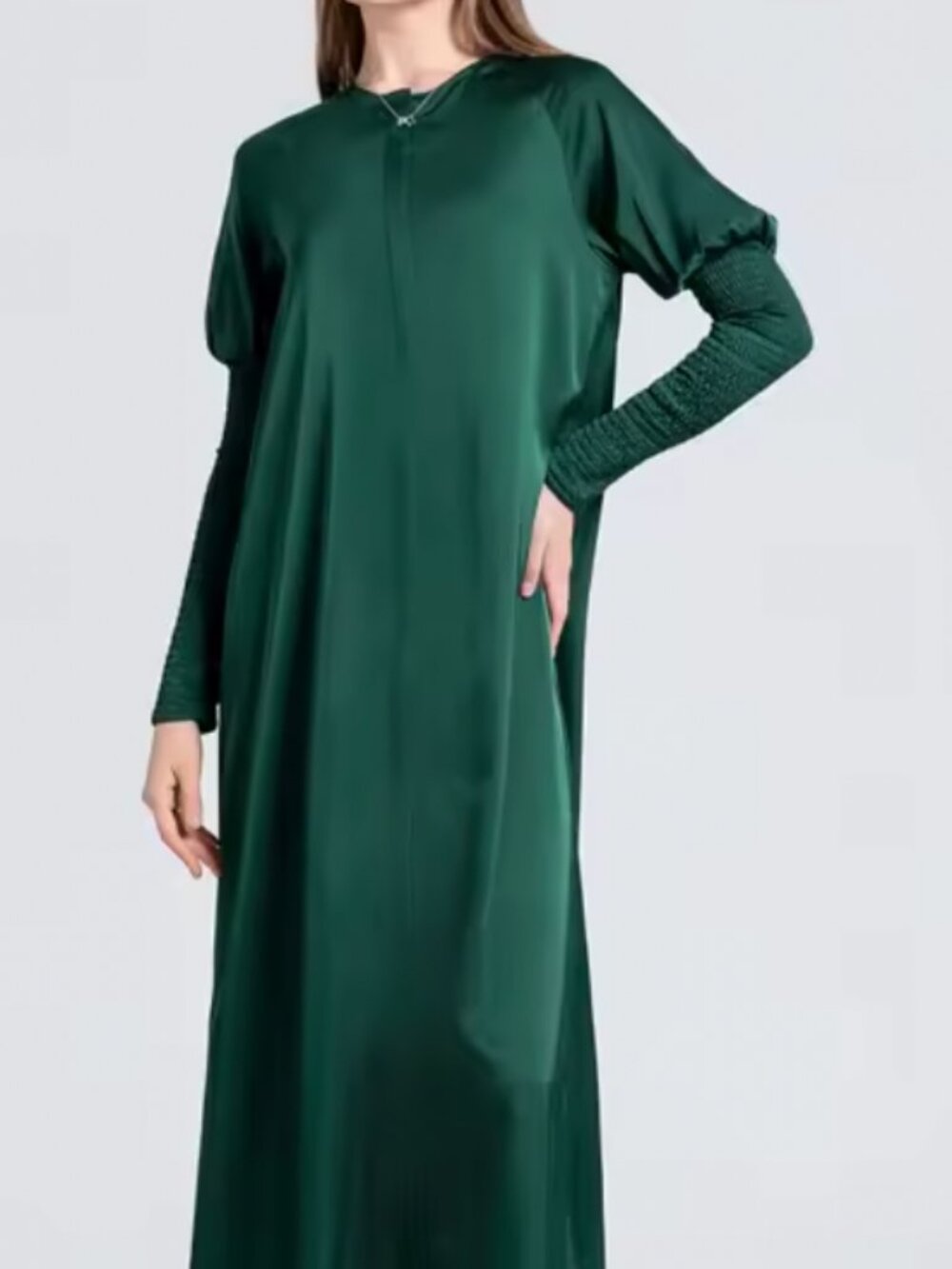 Emerald Luxe Satin dress